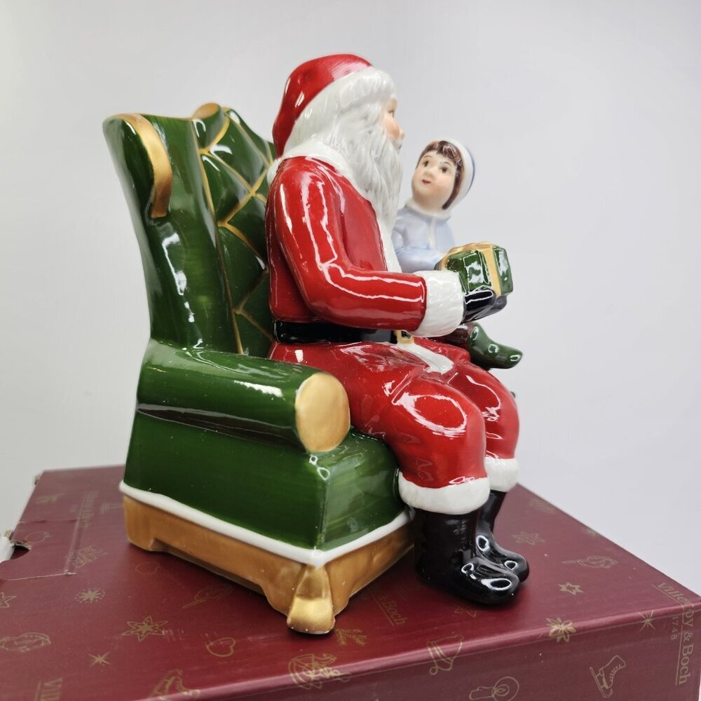 Villeroy & Boch Christmas Santa On Armchair Rare Music Box 14-8327-6636 - Picture 3 of 11